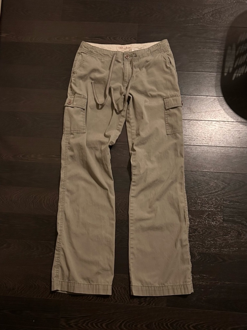 Miss Who Khaki Green Y2K Mid Rise Straight Leg Cargo Pants Size 4